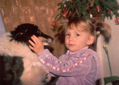 Julia (2 years) and Boma